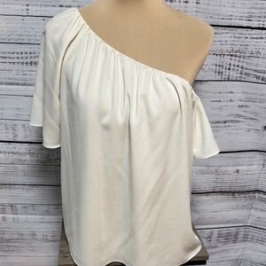 Elegant Cream Off-Shoulder Women's Top